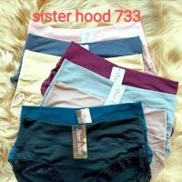 ราคา กางเกงในหญิง sister hood 733ฟรีไซส์ขอบขาสวยลายลูกไม้นิ่ม (28555199122)