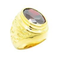 ราคา แหวนผู้ชาย แหวนมังกรผู้ชาย แหวนโกเมนผู้ชาย โกเมนแดง พลอยโกเมน ลายฉลุมังกร ชุบทอง (199140303)