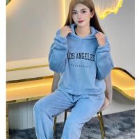 ราคา พร้อมส่ง ชุดขนแกะ ชุดนอนผ้าหนานุ่ม ชุดนอนนาโน ผ้านาโนหนานุ่ม เนื้อผ้าดี สวมใส่สบาย ถูกที่สุด ชุดเซ็ท2ชิ้น TZ9705 (27360050316)