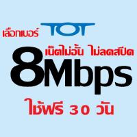 ราคา ซิม TOT เน็ตไม่อั้น ไม่ลดสปีด 8Mbps ใช้ฟรีเดือนแรก | nt เทพ หลานเทพ for ais dtac true move รายปี ไม่อั้น for ไม่จำกัด (6157075421)