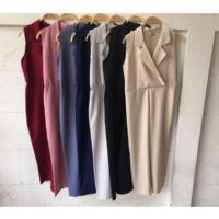 ราคา จั๊มสูทกางเกง5ส่วน สีฟ้าอ่อน (317622859)