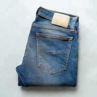 ราคา [SAMPLE] Tight Long John Org Dirt Used ยีนส์ดำฟอก ทรงสกินนี่ Nudie ของแท้ 100% (19968578695)