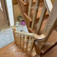 ราคา ♦นางนวล กระต่าย นางนวล ราวจับไม้ยาง เสาไม้เนื้อแข็ง รั้วกั้น บันได ติดตั้งด้วยตนเอง บันไดในครัวเรือน บันไดสองด้าน การปรั (22509713976)