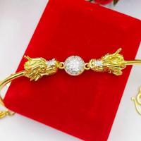 ราคา DIDGO2 CW31 สร้อยข้อมือมังกรคาบแก้วงานชุบทองหนา 5 ไมครอน ไม่แพ้ ไม่คัน (22735502606)