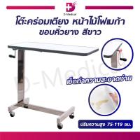 ราคา [1ชิ้นต่อ 1 คำสั่งซื้อ] โต๊ะคร่อมเตียง หน้าไม้โฟเมก้า โครงทำจากสแตนเลส ขอบคิ้วยาง สำหรับวางอาหารเพื่อรับประทานบนเตียง (3708287631)