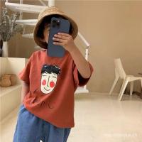 ราคา เสื้อยืดแขนสั้น ผ้าฝ้ายแท้ 100% พิมพ์ลายการ์ตูน ทรงหลวม สไตล์เกาหลี ตะวันตก สําหรับเด็กผู้ชาย และเด็กผู้หญิง (22169807487)