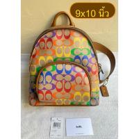 ราคา USED COACH Carrie Backpack 23 In Rainbow Signature Canvas เป้รุ้งงานShop ใหญ่แท้ (50054261981)