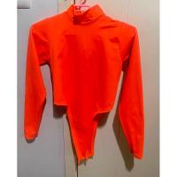 ราคา เสื้อบอดีสูทคอเต่า สีส้มนีออน (20679495236)