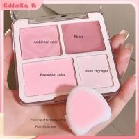 ราคา 【LOCAL】KAPEINE Blush Palette แป้งฝุ่นเนื้อนุ่ม ติดทนนาน กันน้ำ เม็ดสีธรรมชาติ ชิมเมอร์เนื้อแมตต์ บลัชออนเนื้อบางเบา 3 in 1 บลัชครีม GoldenKey (47001684227)