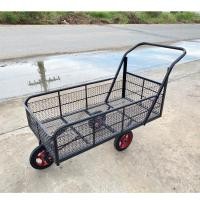 ราคา (รุ่นตะแกรง2ชั้น)รถเข็น3ล้อโครงเหล็กสีดำ (ขนาด 8ปี๊บ 50x100cm)-ล้อแม็กซ์เหล็ก ยางตัน/ ล้อไนล่อน 8นิ้ว (เลือกได้) (45853521886)