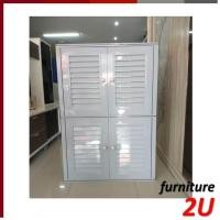 ราคา 4บาน ตู้รองเท้า พีวีซี PVC เก็บของเอนกประสงค์ ก88 ล34 ส130ซม กันน้ำ100% สวยและทนทาน (3620469959)