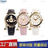 ราคา สไตล์ใหม่ควอตซ์แฟชั่น Rose Gold Saturn จี้หรูหราสุภาพสตรี Westwood นาฬิกาของแท้หนัง Vivienne Vivienne Queen Westwood นาฬิกาประณีต (49801806283)