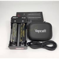 ราคา ถ่านชาร์จVapcell INR18650 2000mAh 38A(2ก้อน)+AWT PC2 ของแท้ (2308195940)