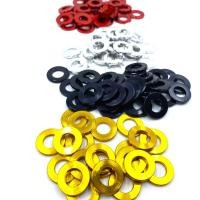 ราคา แหวนรองน็อต แหวนสี เบอร์17,14,12,10 1ชุด10ตัว สำหรับรถมอเตอร์ไซค์ทุกรุ่น งานอลูมิเนียมไม่เป็นสนิม (56951387651)