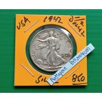 ราคา Walking Liberty Half Dollar ปี 1942 #เนื้อเงิน .900 Silver (25335856574)