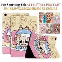 ราคา สําหรับ Samsung Galaxy Tab A11 8.7 นิ้ว A11 + Plus 11.0 WiFi 5G 2025 SM-X133 X135 X230 X235 X236B X310 X315 น่ารัก la-bu-bu Mickey Mouse ฝาครอบหนัง PU Flip กันกระแทกกรณีแท็บเล็ต (46550870392)
