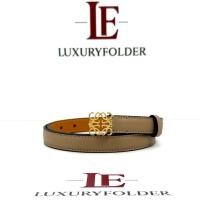 ราคา Loewe เข็มขัดหนังลูกวัว LOEWE Anagram E821Z15X02 (2 CM.) SAND/GOLD ของแท้ 100% (40172759045)