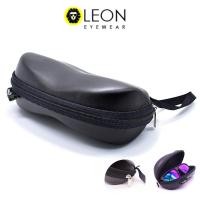 ราคา Leon Maxz กล่องหนังใส่แว่นตา แบบพกพา น้ำหนักเบา ทนทาน กันกระแทก สีดำเงา (9910775129)