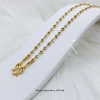 ราคา สร้อยคอ 2กษัตริย์ สลับเม็ดโซ่ทQง เม็ด2.5มิล 2สลึง เกรดพรีเมี่ยม สร้อยคอมงคล ผู้หญิง (26057399768)
