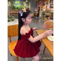 ราคา KAHNOM6462พร้อมส่งในไทย ชุดเกาะอกกุหลาบแดง ชุดคริสมาสต์ผ้ากำมะหยี่สีไวน์แดง งานจริงรูปสุดท้าย (45353430795)