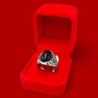 ราคา แหวนเงินพลอยนิลลงยาดำไม่ลอกไม่ดำ (41322541511)