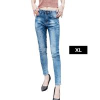 ราคา [New In ล่าสุด!] PAZADA กางเกงยีนส์ ทรงสกินนี่ ผ้ายืด ซิป YKK ของแท้ 100% ส่งเร็ว ( P013 ) (2832268049)