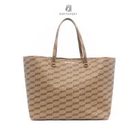 ราคา [ของแท้]BALENCIAGA SIGNATURE TOTE BROWN CANVAS GHWมีใบรับประกัน ตรวจสอบได้ทุกใบ ✅ (46601636107)
