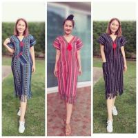 ราคา เดรส มีเก็บปลายทาง saleถูกท่ีสุด ผ้านากา ทรงกะเหรี่ยง ชุดชาวดอย ชุดแอ่วดอย ชุดกะเหรี่ยง ชุดผ้าทอ (11011208910)
