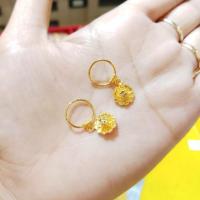 ราคา ต่างหูห่วงหุ้มทองแท้100% (915508511)