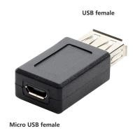 ราคา ใหม่สีดํา USB 2.0 ประเภท A หญิงเป็น Micro USB B หญิงอะแดปเตอร์ปลั๊กแปลง usb 2.0 ถึง Micro usb connector (43659821375)