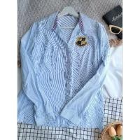 ราคา เสื้อเชิ้ตแขนยาว เชิ้ตสีฟ้า (26760260190)