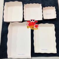 ราคา ถาดกระดาษ ถาดขนมปัง ถาดอาหาร ฟู้ดเกรด สีขาว 100ใบ ขนาดต่างๆ (2353956232)