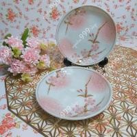 ราคา จานเซรามิคญี่ปุ่น ลายซากุระ จานแบ่ง จานใส่ขนม#ญี่ปุ่นมือสอง (9575122695)
