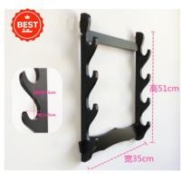 ราคา ชั้นวางดาบติดผนัง 4 ชั้น, ชั้นวางคันเบ็ดสีดําที่บ้าน, ชั้นวางดาบแขวนหัตถกรรมไม้ (28718437825)