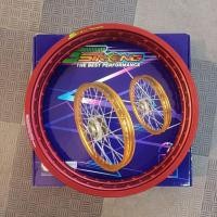 ราคา วงล้อ SSTRONG 1.40-17 ขอบเรียบ-ยิงทราย สีแดง ( คู่ละ ) (3053294616)