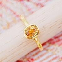 ราคา [ พร้อมส่ง ] แหวนพลอยบุษราคัมทองคำแท้9K (ทอง37.5%) [9KPRG398-A] (25890364045)