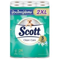 ราคา สก๊อตต์คลีนแคร์กระดาษชำระม้วนใหญ่พิเศษ 2XL แพค 24ม้วน ScottCleanCare2XLPack24 [8888336027760] (54553165232)