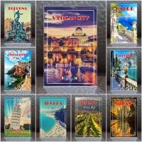 ราคา New แม่เหล็กติดตู้เย็น อะครีลิค อิตาลี 2×3 นิ้ว Souvenir Acrylic Fridge Magnet Italy 2x3" Set 8 (25281077042)
