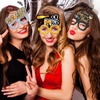 ราคา Myoloy 2026 ปีใหม่แว่นตาสีดําทองวันส่งท้ายปีเก่า Theme Party ตกแต่งกรอบแว่นตาคริสต์มาสของขวัญ TH (57354285143)