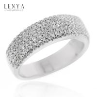 ราคา LENYA แหวน CZ จาก SWAROVSKI เสริมบุคลิกความหรูหรา ขนาด 1 มิล ตัวเรือนเงินแท้925 ชุบทองคำขาว (54201775652)