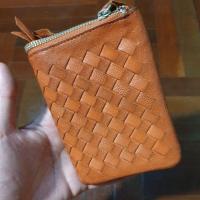 ราคา กระเป๋าสตางค์หนังแท้ (หนังแกะสาน) (มือสอง) (2247894882)