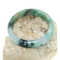 ราคา กำไลหยกพม่าแท้ % สีเขียวขาวแต้มดำ (28842660308)