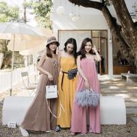 ราคา ชุดจั้มสูทอัดพลีท ชุดจั๊มสูทขายาว ชุดอัดพลีท (3441238595)