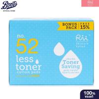 ราคา Rii 52 Less Toner 120Pcs /Box ริอิ สำลีแผ่น เบอร์ 52 รุ่นเลสโทนเนอร์ 120 แผ่น/กล่อง (21391720764)