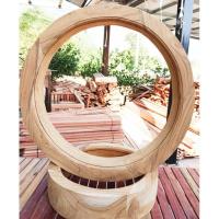 ราคา วงกบกลมไม้สักแท้ แบบโล่ง ขนาด 100 ซม. วงกบคาเฟ่ วงกบไม้สัก วงกบมินิมอล (25857046801)