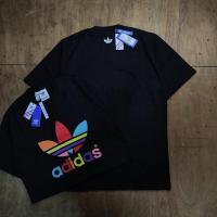 ราคา เสื้อยืดโอเวอร์ไซส์ Adida Rainbow unisex สําหรับผู้ชายและผู้หญิงระดับพรีเมียม (42714611883)