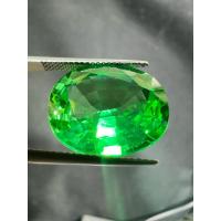 ราคา มรกต สีเขียว columbia 28 carats สังเคราะห์ รูป Oval ขนาด 17X20 มม 1 เม็ด เกรด สวยไฟดี SYNTHETIC GREEN EMERALD (21639849803)