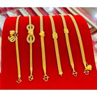 ราคา KMDGold สร้อยข้อมือทองคำแท้96.5% นำ้หนัก2สลึงคละลาย เลือกแบบทักแชทน่ะค่ะ (6631385861)