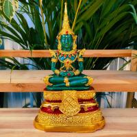 ราคา [nachariti]พระแก้วมณีโชติ สีเขียวหยก หน้าตัก5นิ้ว บูชาแล้วเปรียบเสมือนแก้วมณีรัตนะที่สามารถขอพรได้เหมือนแก้วสารพัดนึก (20377516428)