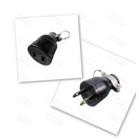 ราคา ปลั๊กยาง ดำกลมห่วง ขาเสียบแบน เต้ารับ ตัวผู้ ตัวเมีย ปลั๊ก 2ขา รองรับกระแสไฟ 16A 250V (20484083994)